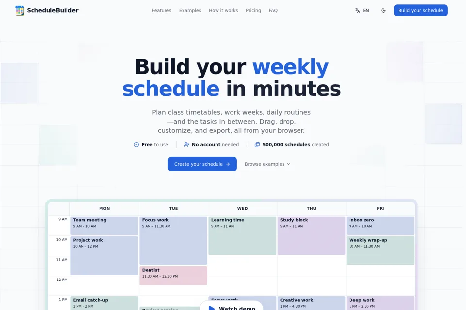 Landing page preview