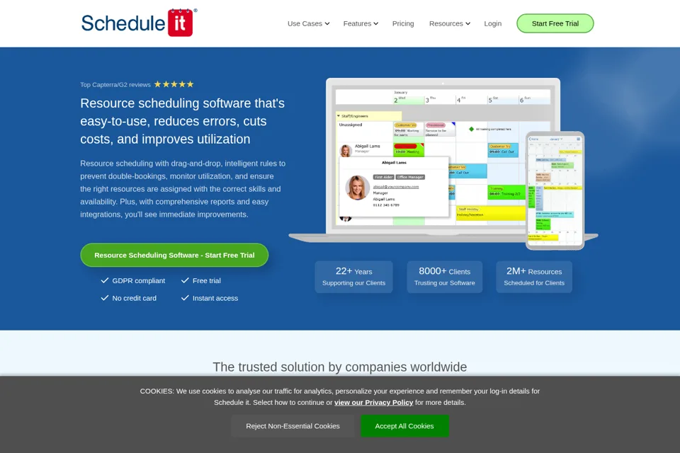 Landing page preview