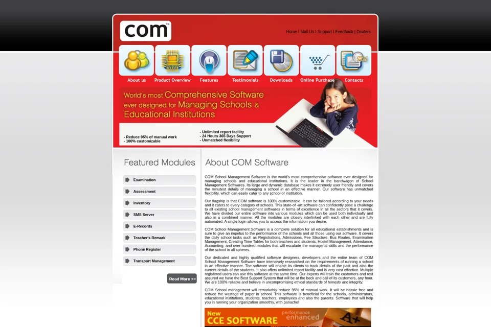 Aperçu de la landing page