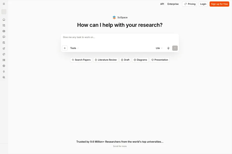Aperçu de la landing page