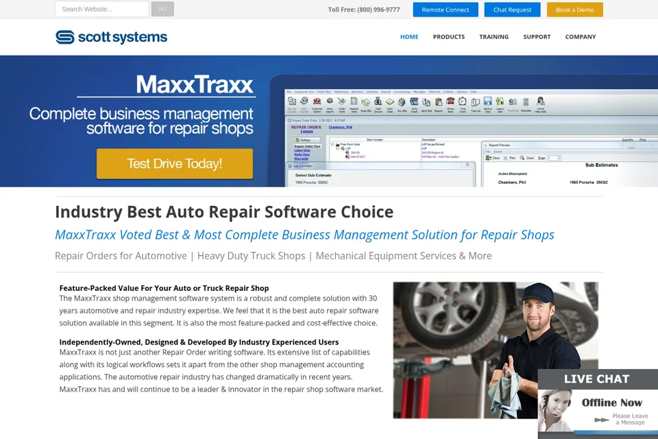 Aperçu de la landing page