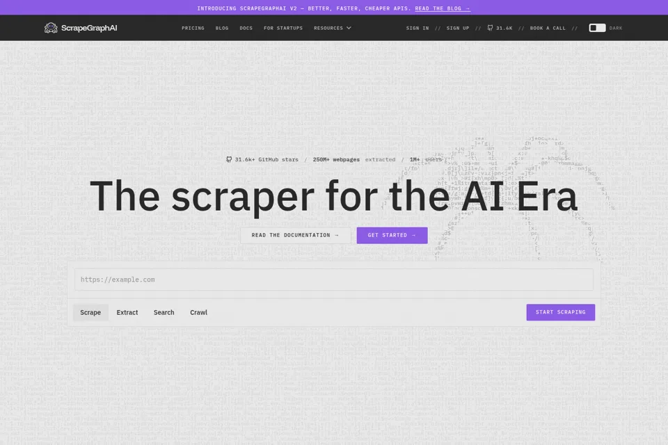 Aperçu de la landing page