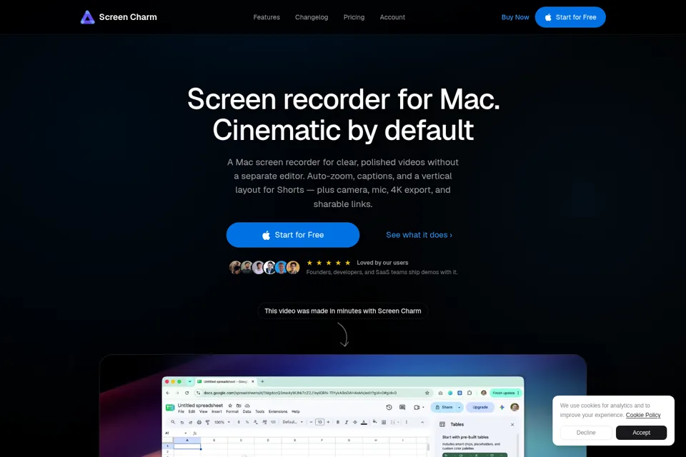 Landing page preview