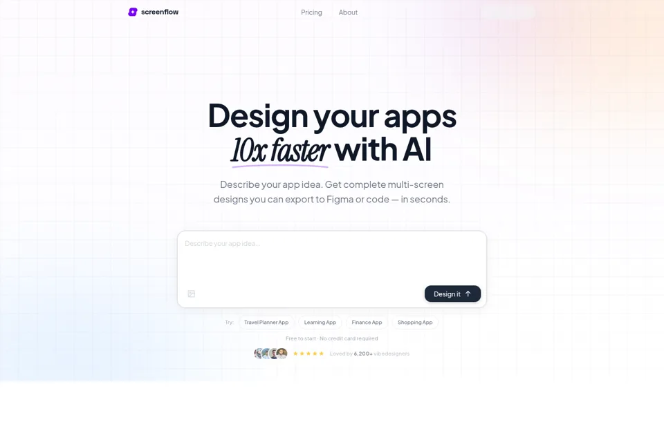 Aperçu de la landing page