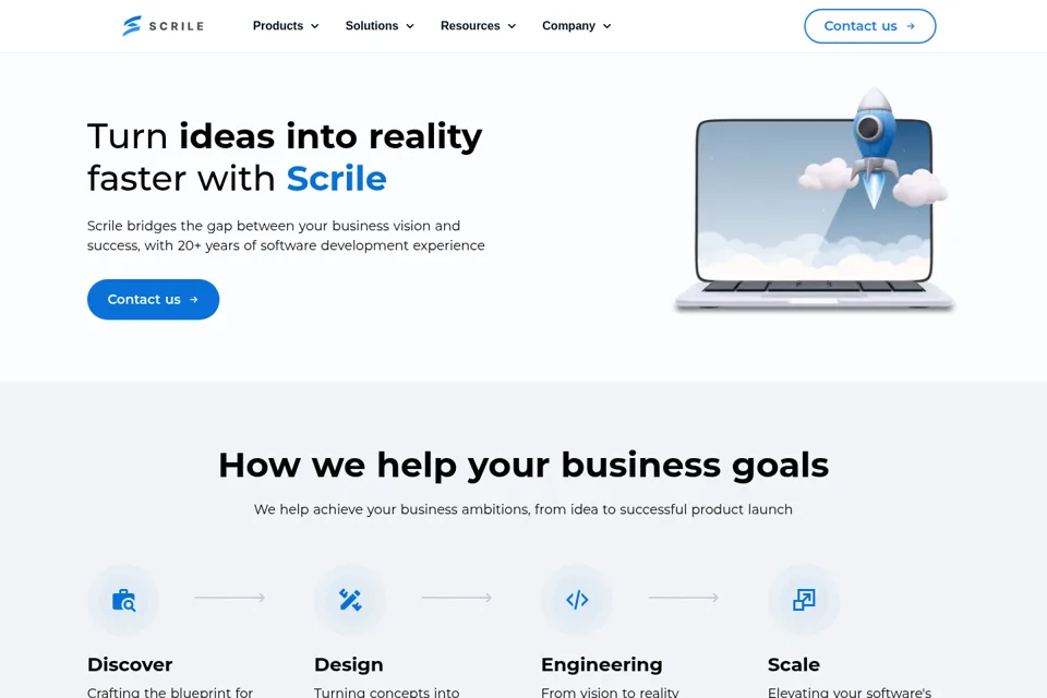 Aperçu de la landing page