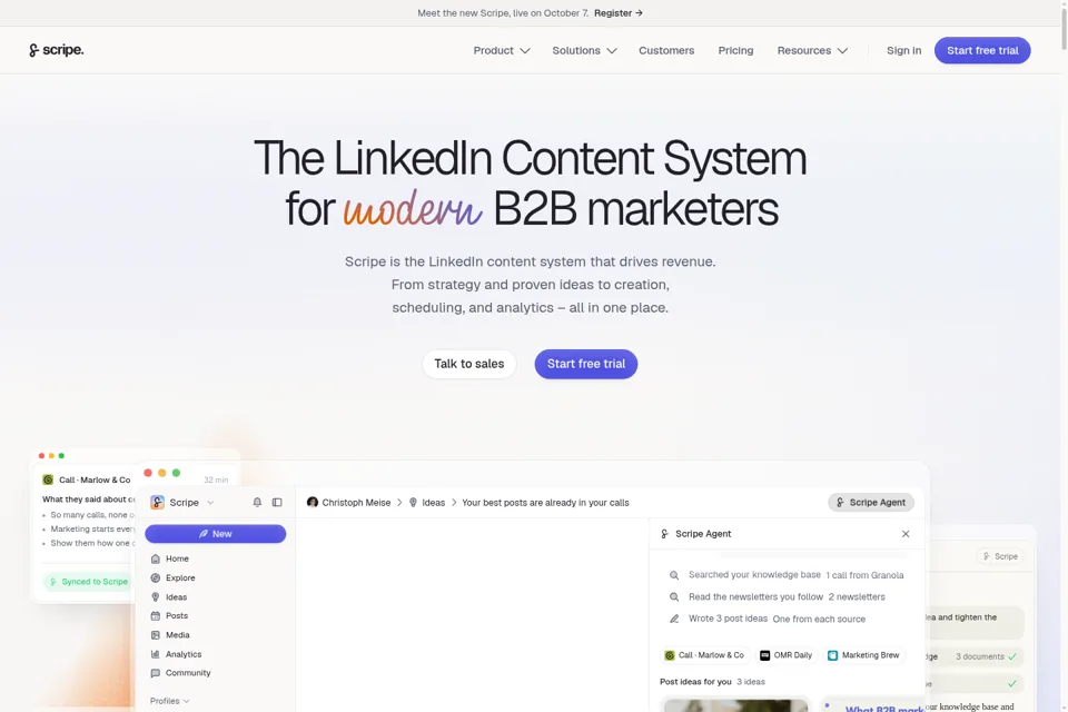 Landing page preview
