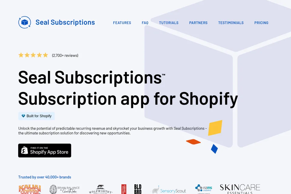 Aperçu de la landing page