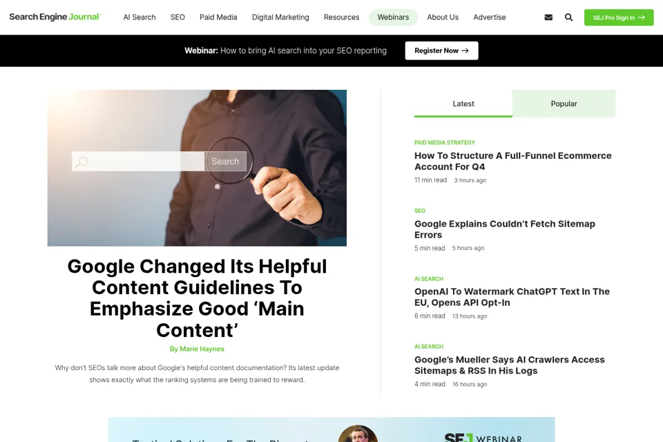 Landing page preview