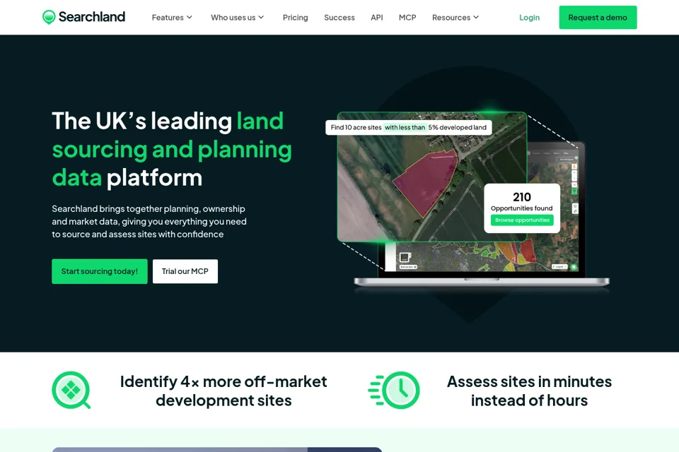 Aperçu de la landing page