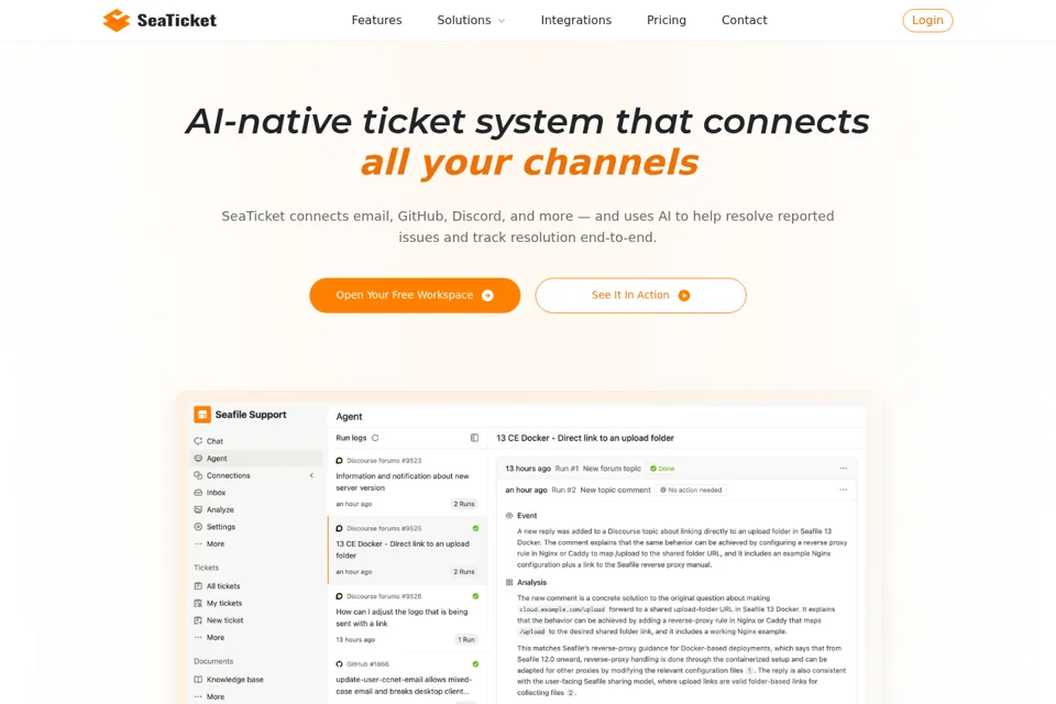 Aperçu de la landing page