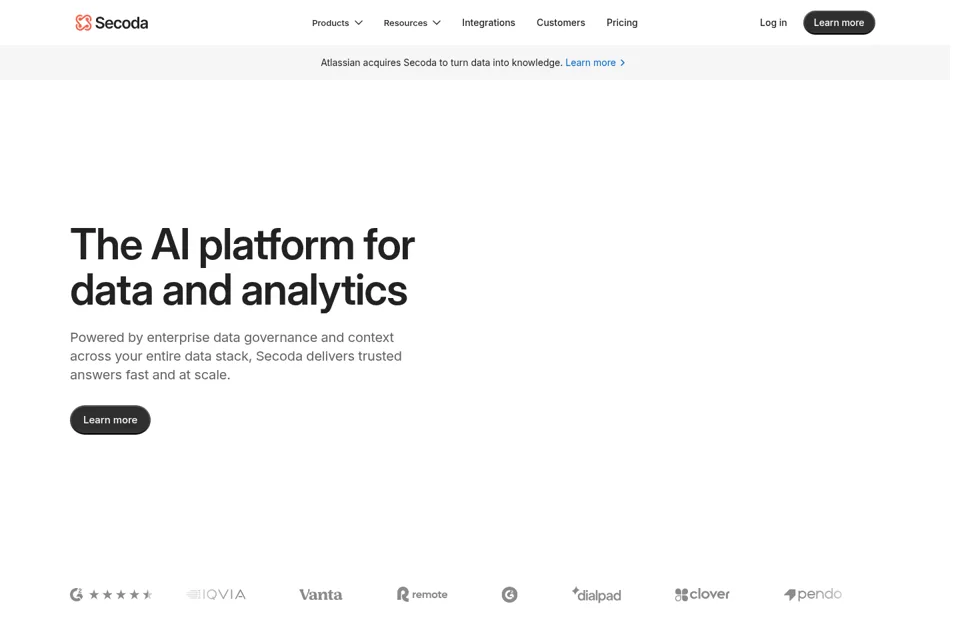 Aperçu de la landing page