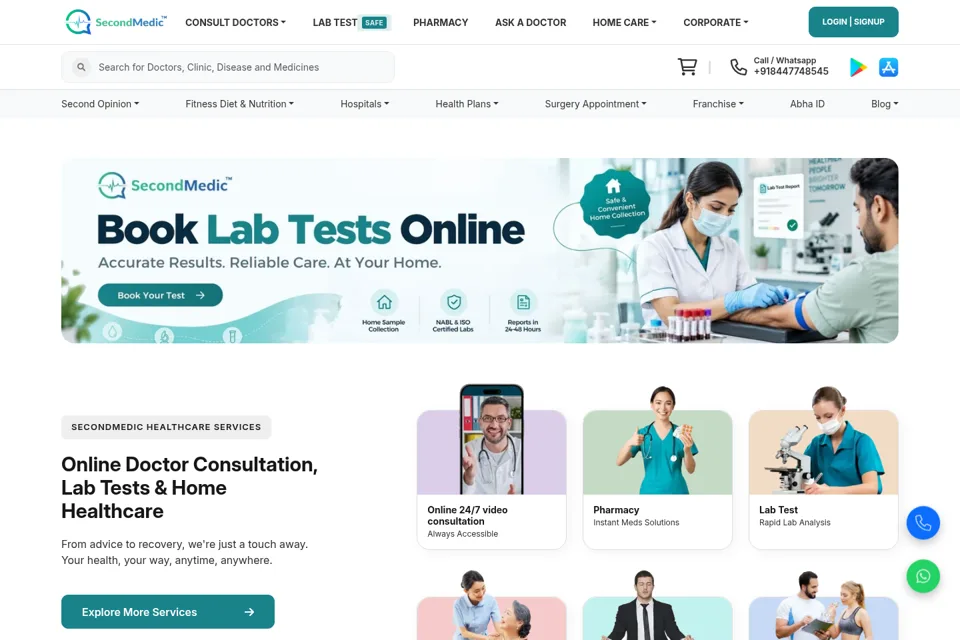 Landing page preview