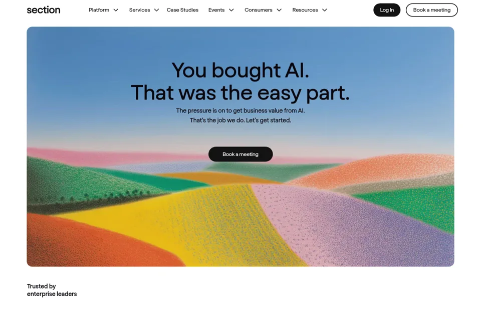 Aperçu de la landing page