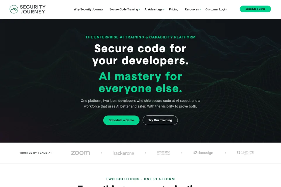 Aperçu de la landing page