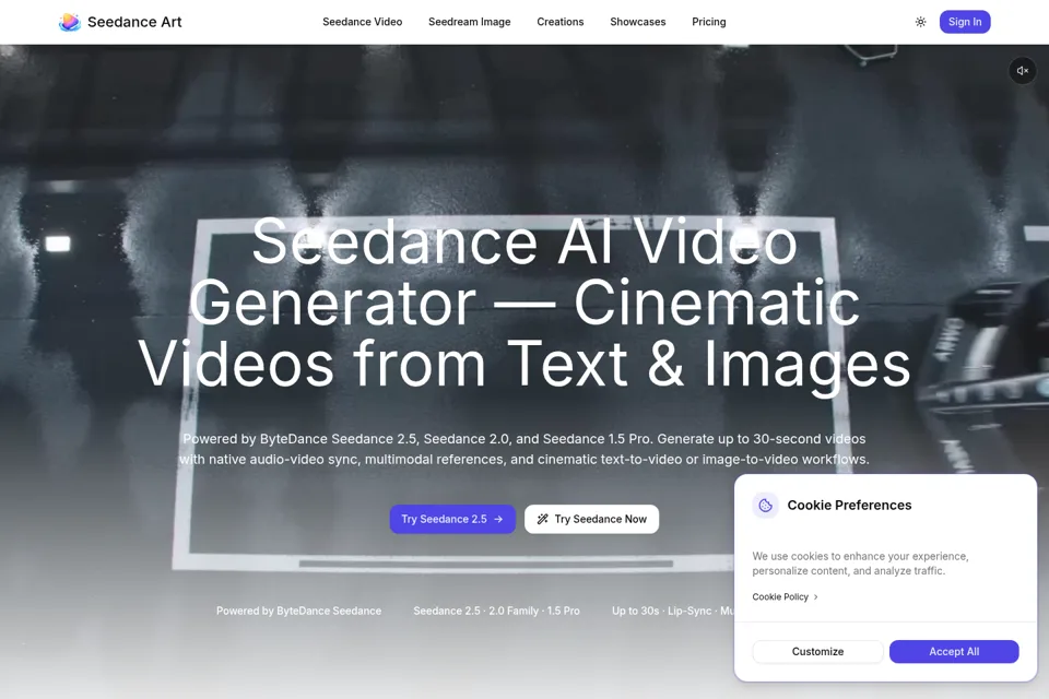 Aperçu de la landing page