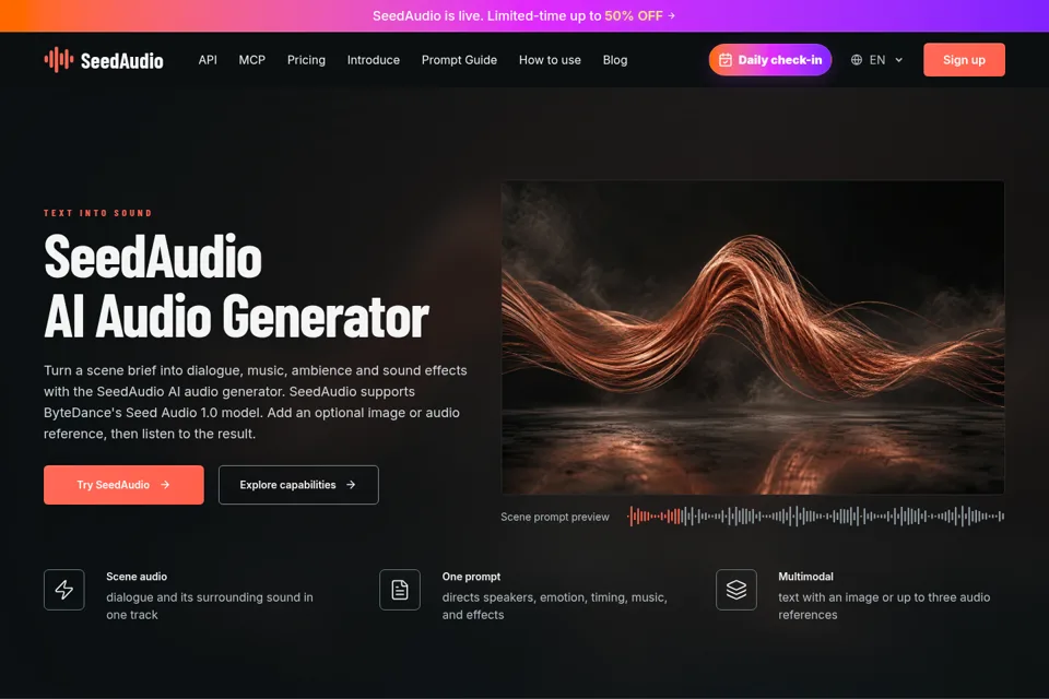 Aperçu de la landing page