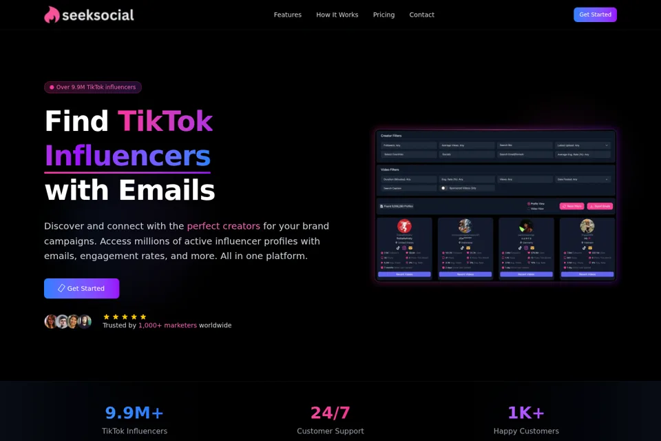 Aperçu de la landing page
