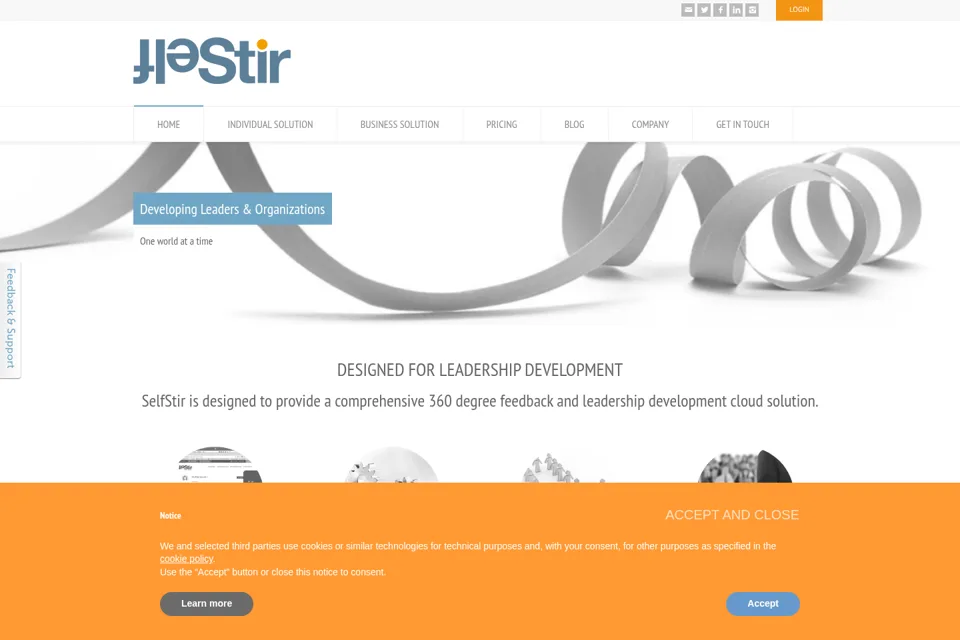 Aperçu de la landing page
