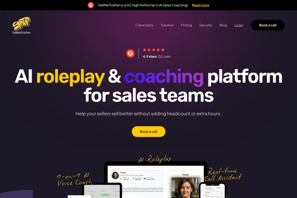 Aperçu de la landing page