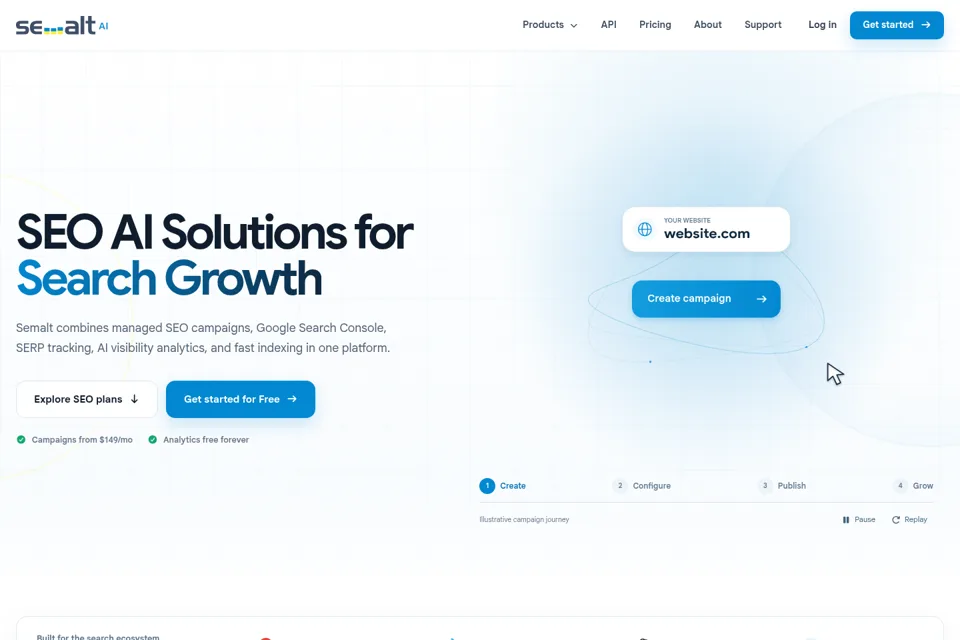 Aperçu de la landing page