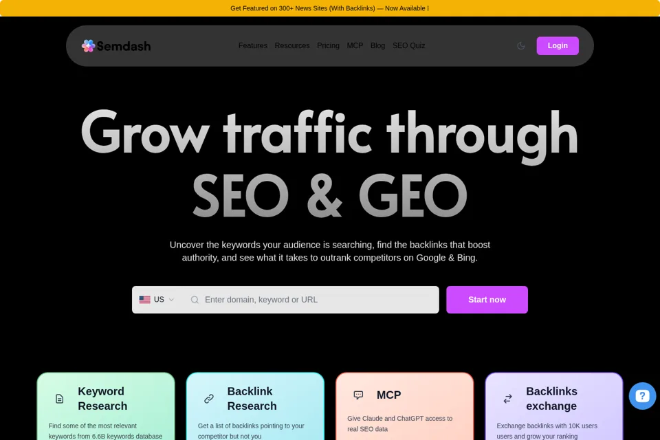 Landing page preview
