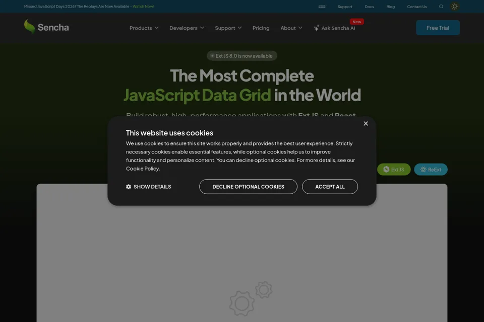 Aperçu de la landing page