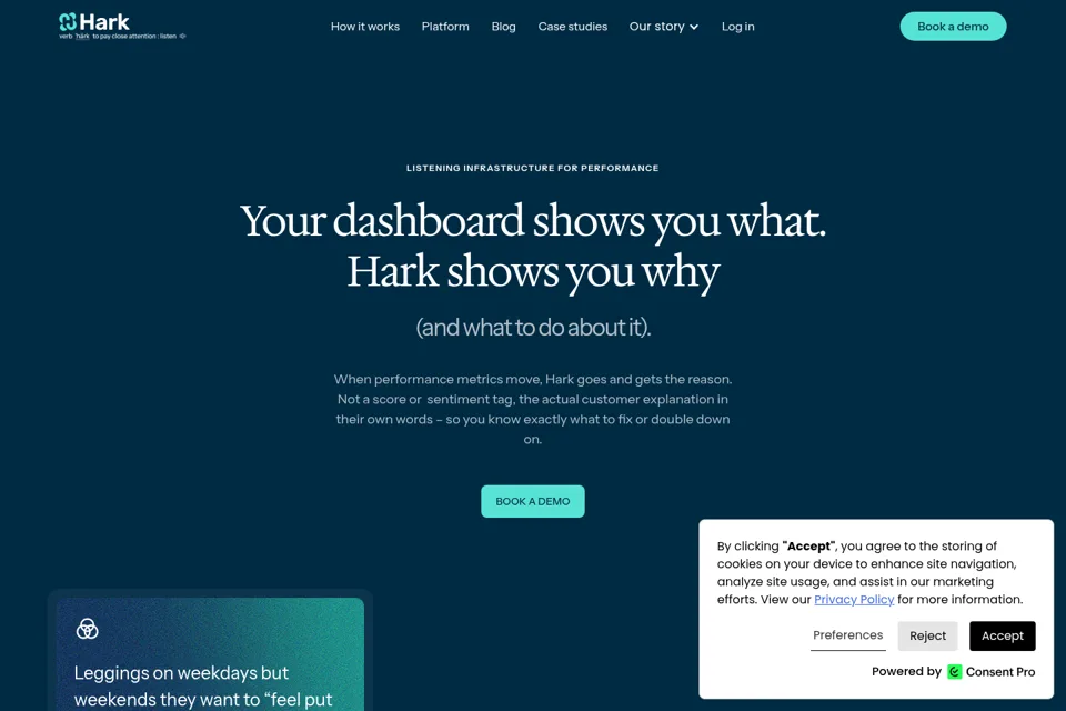 Landing page preview