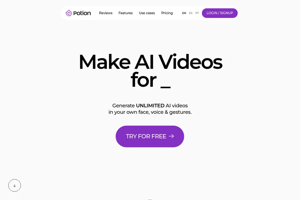 Aperçu de la landing page
