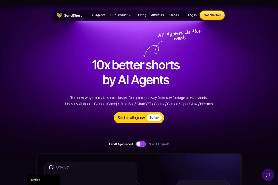 Aperçu de la landing page