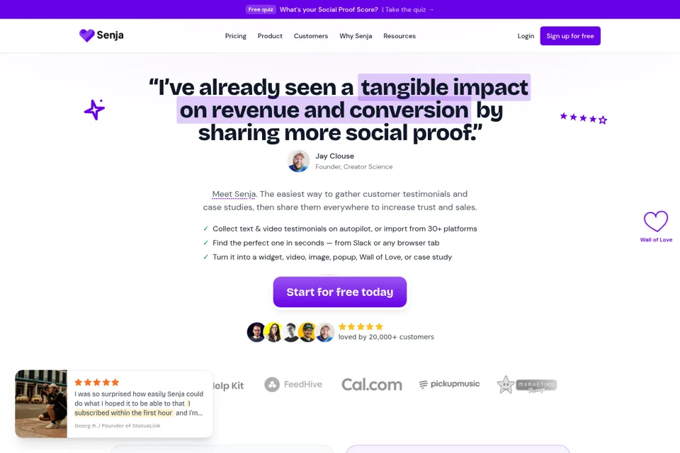 Landing page preview