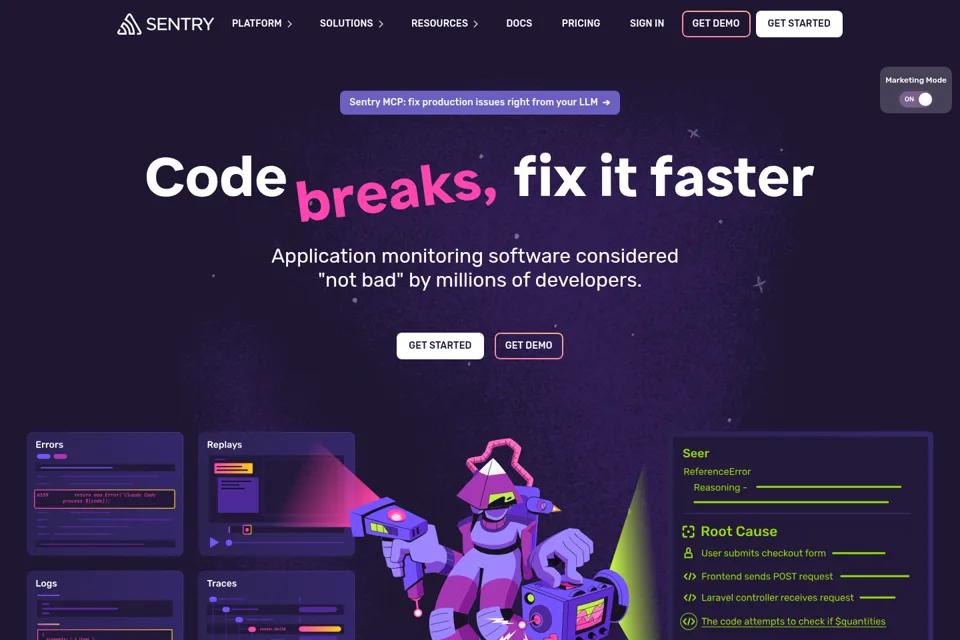 Landing page preview