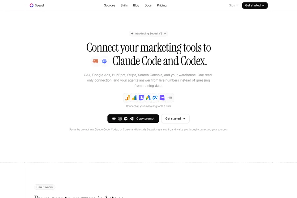 Aperçu de la landing page