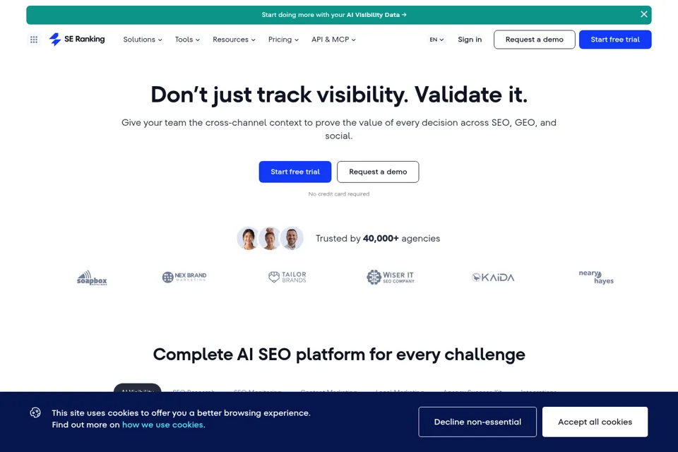 Landing page preview
