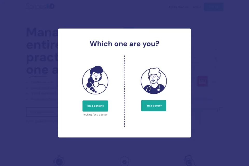 Aperçu de la landing page