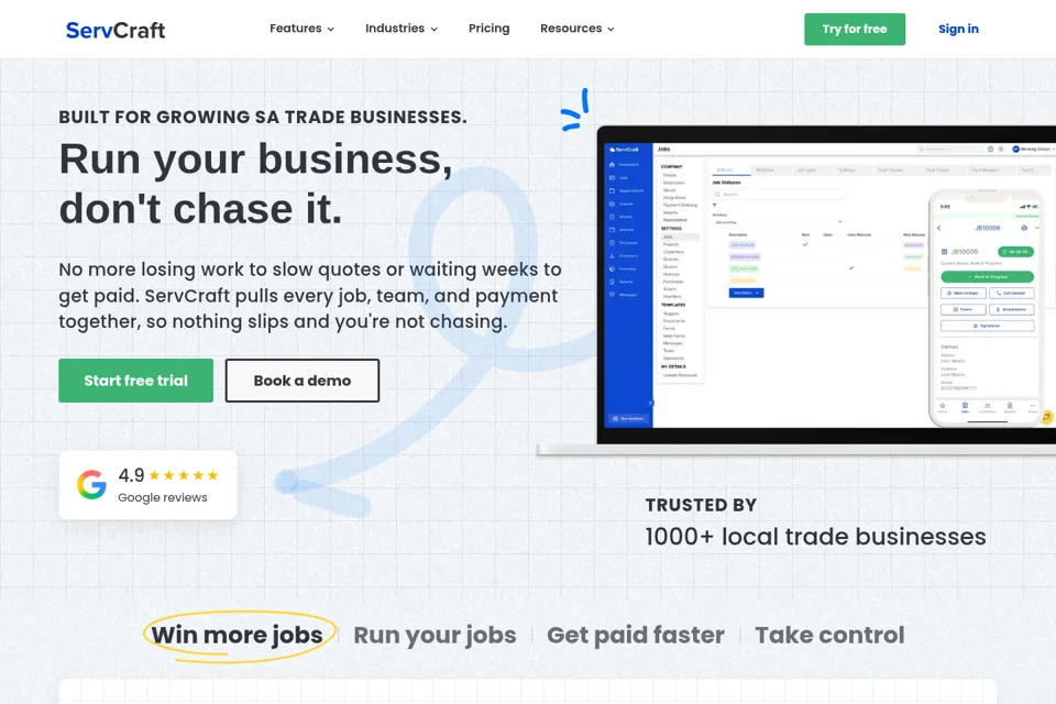 Landing page preview