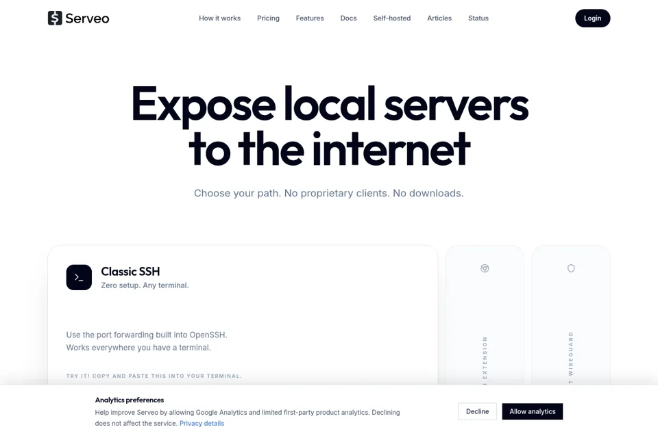 Landing page preview