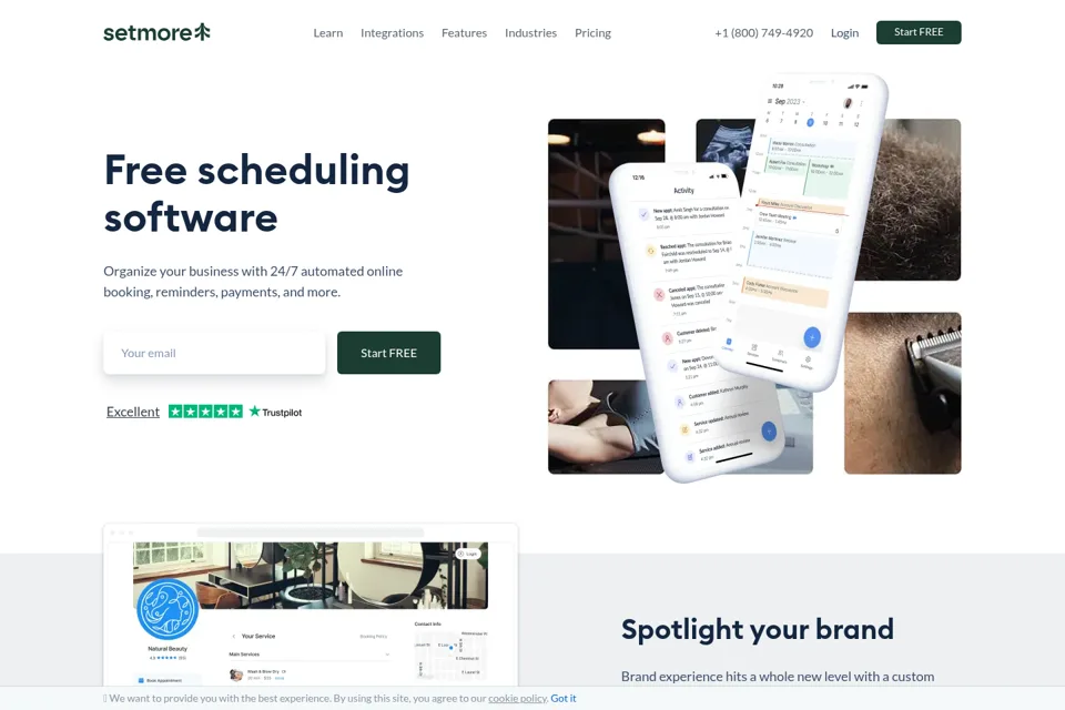 Landing page preview
