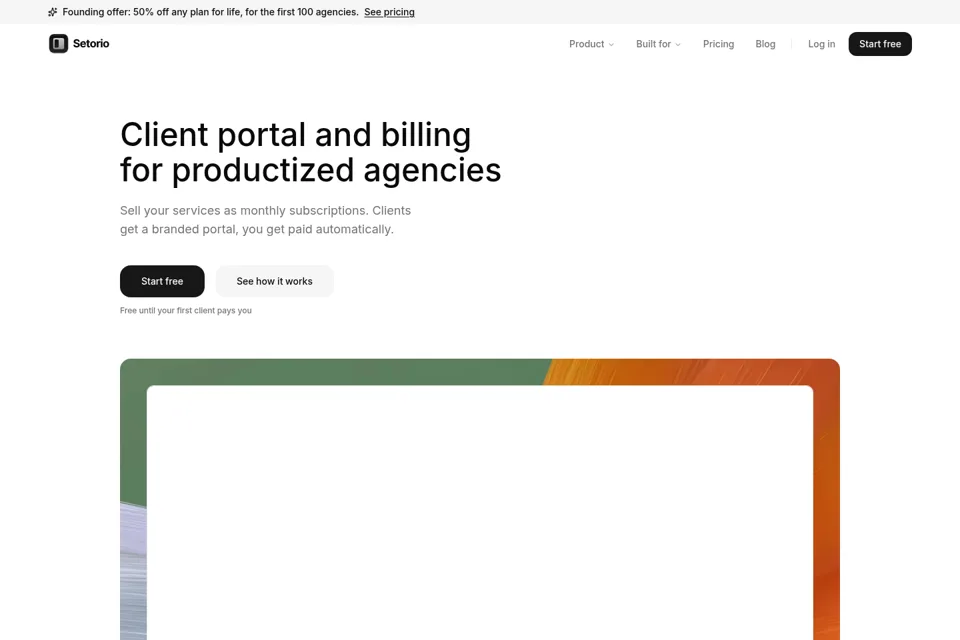 Landing page preview