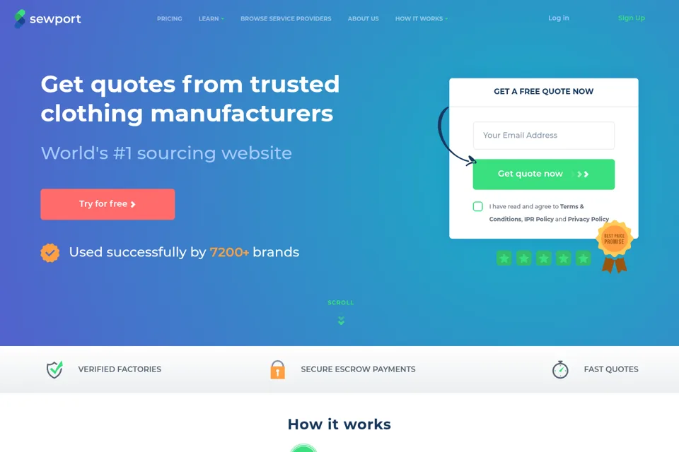 Aperçu de la landing page