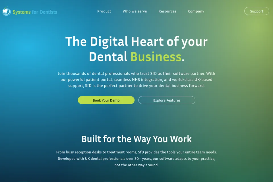 Aperçu de la landing page