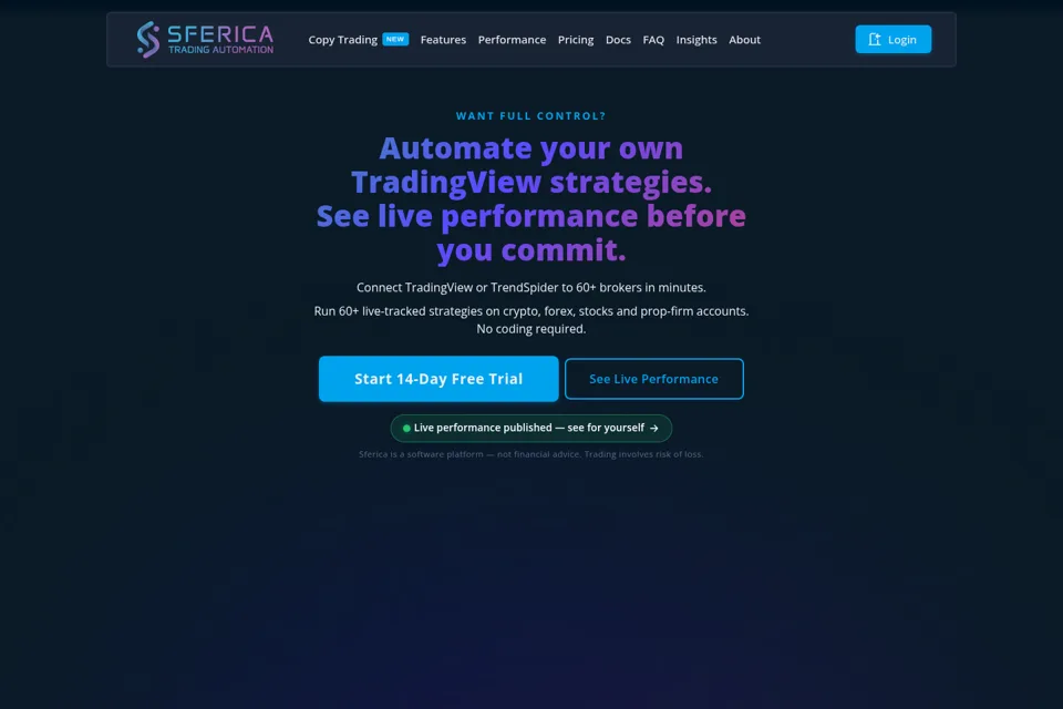 Aperçu de la landing page