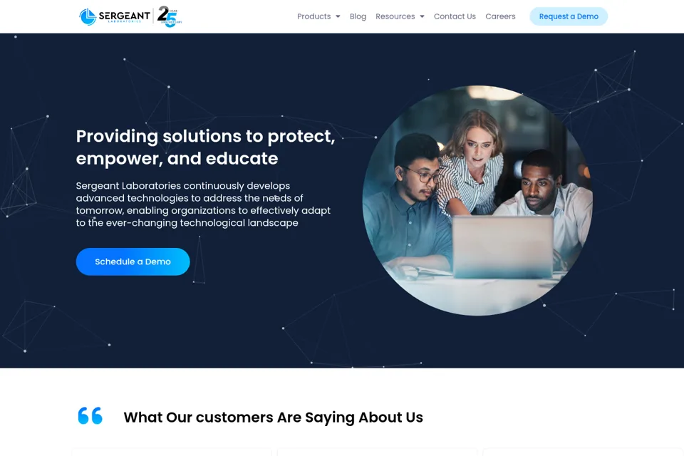 Aperçu de la landing page