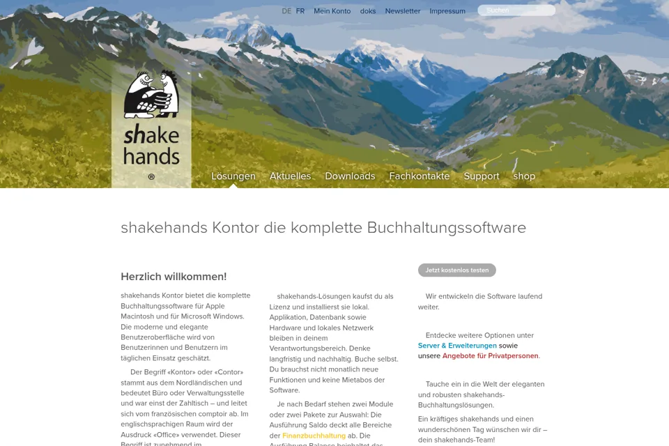 Aperçu de la landing page