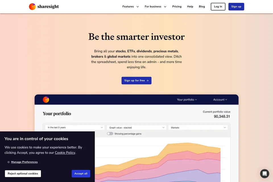 Landing page preview