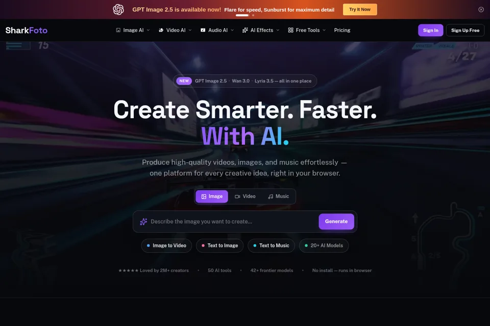 Aperçu de la landing page