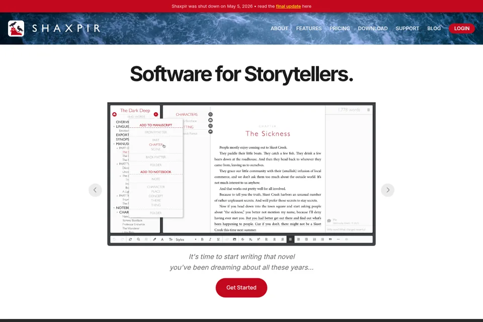 Aperçu de la landing page