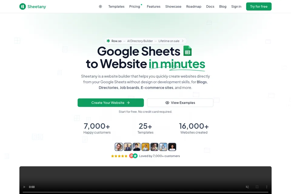 Landing page preview