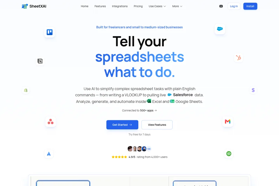 Landing page preview