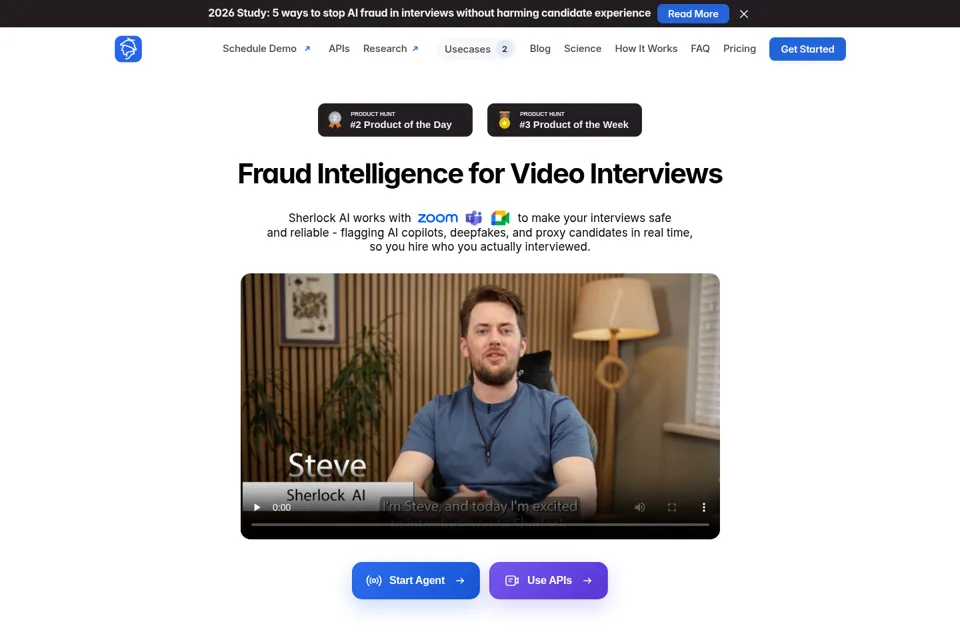 Aperçu de la landing page