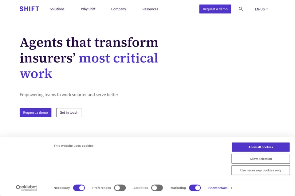 Aperçu de la landing page